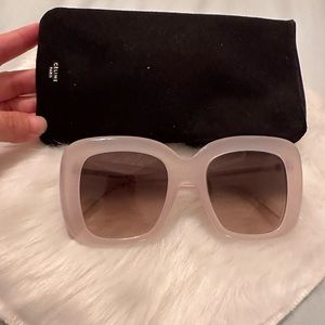 Celine White Square Sunglasses